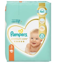 Подгузники 34 шт. Pampers премиум кеа 6-10 кг р. 3